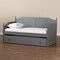 Baxton Studio Millie Grey Finished Wood Twin Size Daybed with Trundle 157-9623 - alternate 8